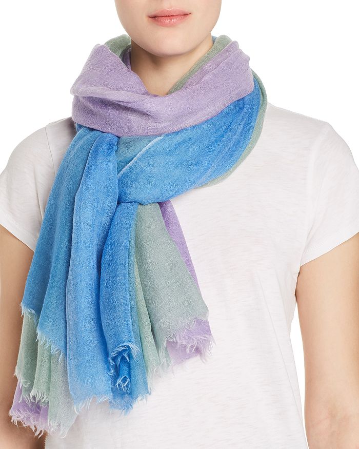 VALBISENZIO SUMMER JOY DIP-DYE CASHMERE SCARF 800548936394