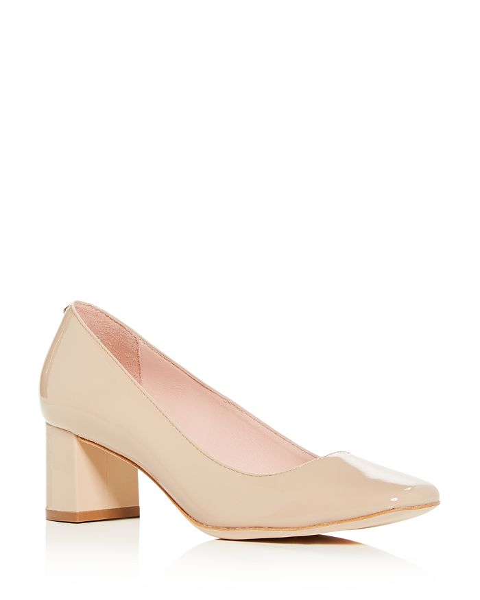 Kate Spade New York Women's Kylah Square-toe Pumps In Powder Patent Leather