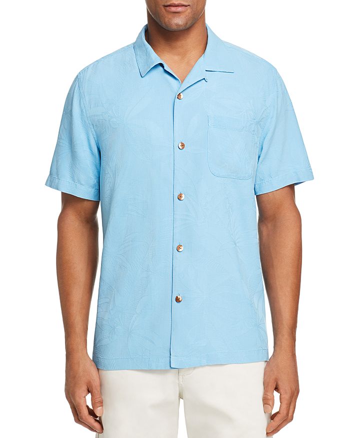 Tommy Bahama Men's Al Fresco Tropics Silk Shirt (Black, X-Large) at   Men's Clothing store