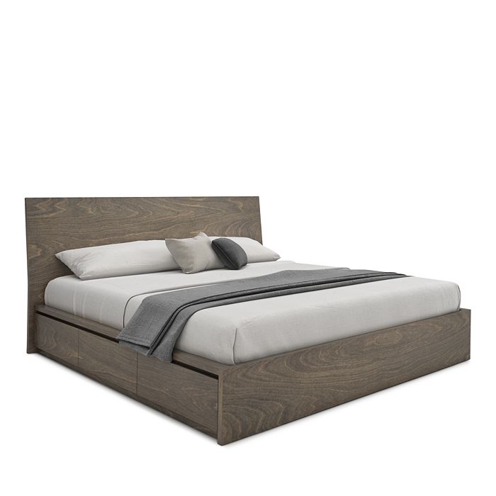 Huppe Clark Storage King Bed In Anthracite/smoked