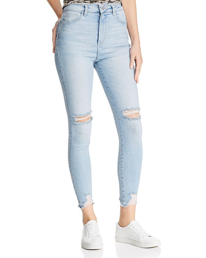 DL DL1961 CHRISSY ULTRA HIGH-RISE ANKLE SKINNY JEANS IN LAGUNITA 12023