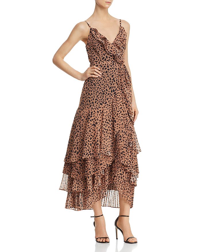Fame And Partners Cheetah-print Wrap Dress - 100% Exclusive In Feline Spot Georgette