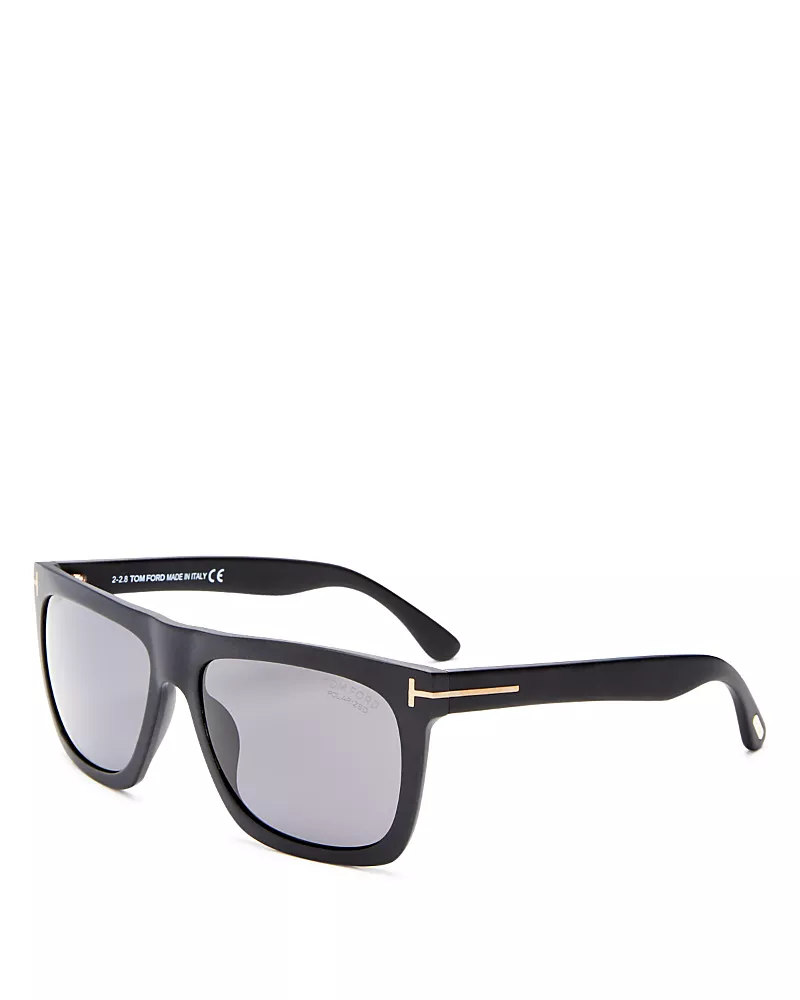 Tom Ford Morgan Polarized Flat Top Square Sunglasses, 57mm