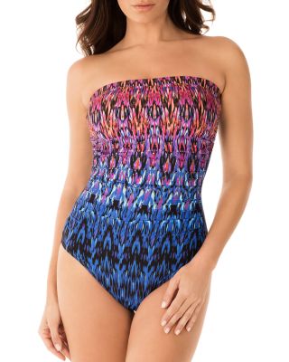 underwire strapless one piece swimsuit