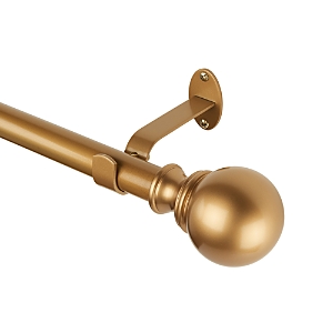 Elrene Home Fashions Cordelia Adjustable Curtain Rod With Ball Finials, 28-48 In Gold