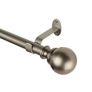 Elrene Home Fashions Cordelia Adjustable Curtain Rod With Ball Finials, 28-48 In Nickel