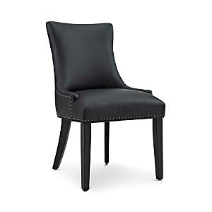 Modway Marquis Faux Leather Dining Chair In Black