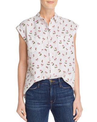 cherry print shirt