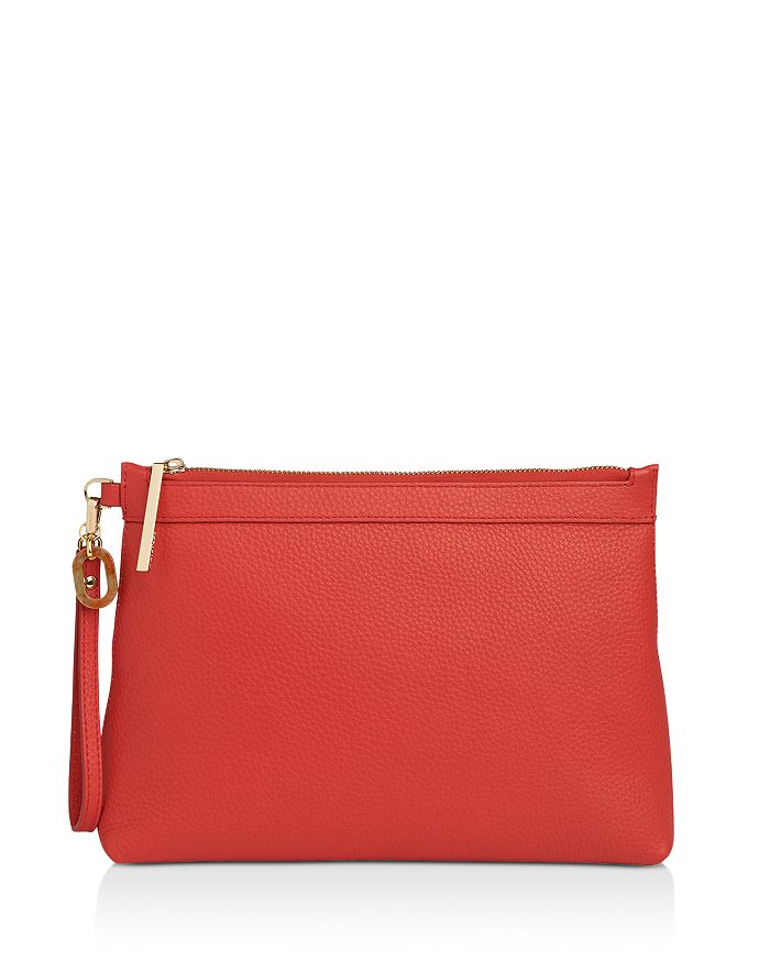 Whistles Chester Zip Pouch In Red