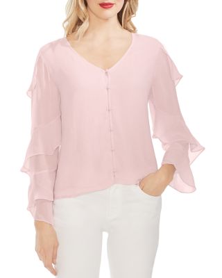 vince camuto ruffle sleeve top