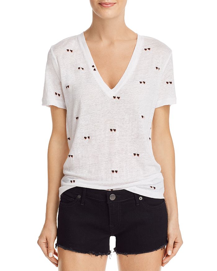 Rails Cara Printed Tee In Heart Sunnies