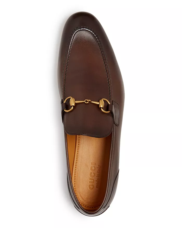 Gucci - Men's Leather Apron-Toe Loafers