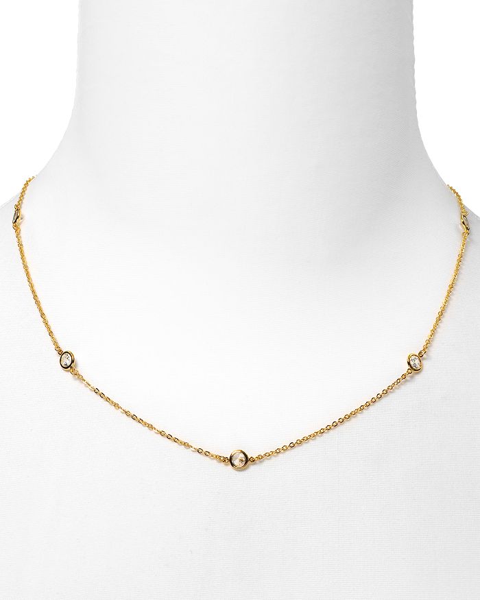 Crislu Station Chain Necklace, 16 In Gold