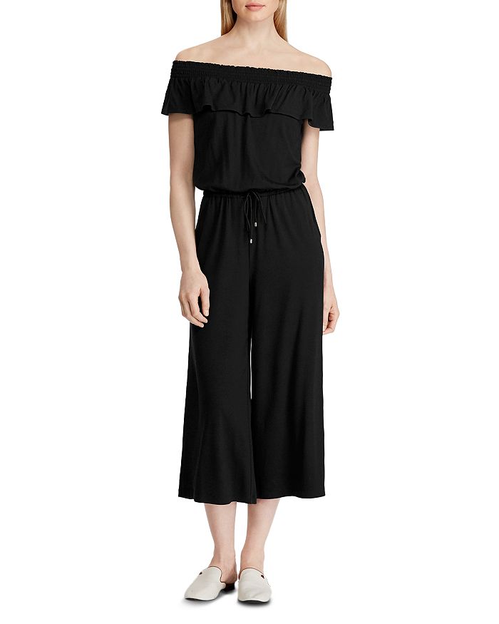 Ralph lauren off shoulder jumpsuit hot sale