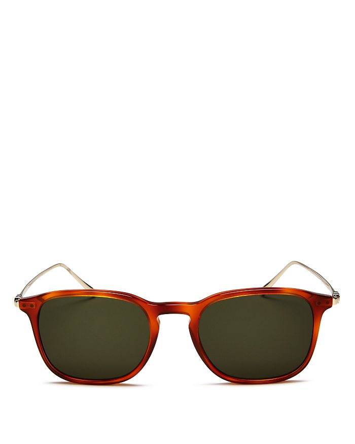 Ferragamo Men's Square Sunglasses, 53mm In Light Tortoise/green