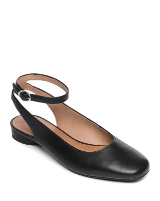 Bernardo Women's Ellie Flat - Ankle Strap Sandal With Square Toe, 3/4 Inch Block Heel, Made In Brazil