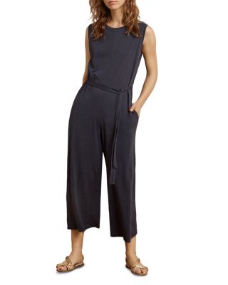 velvet cropped jumpsuit