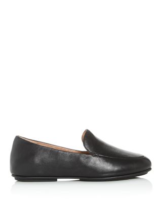 plain black loafers women's