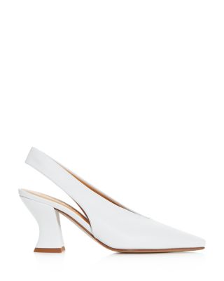 slingback pumps white