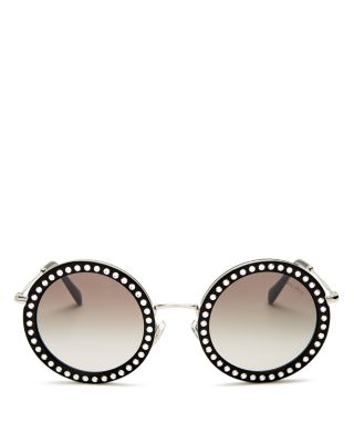 miu miu 48mm round sunglasses