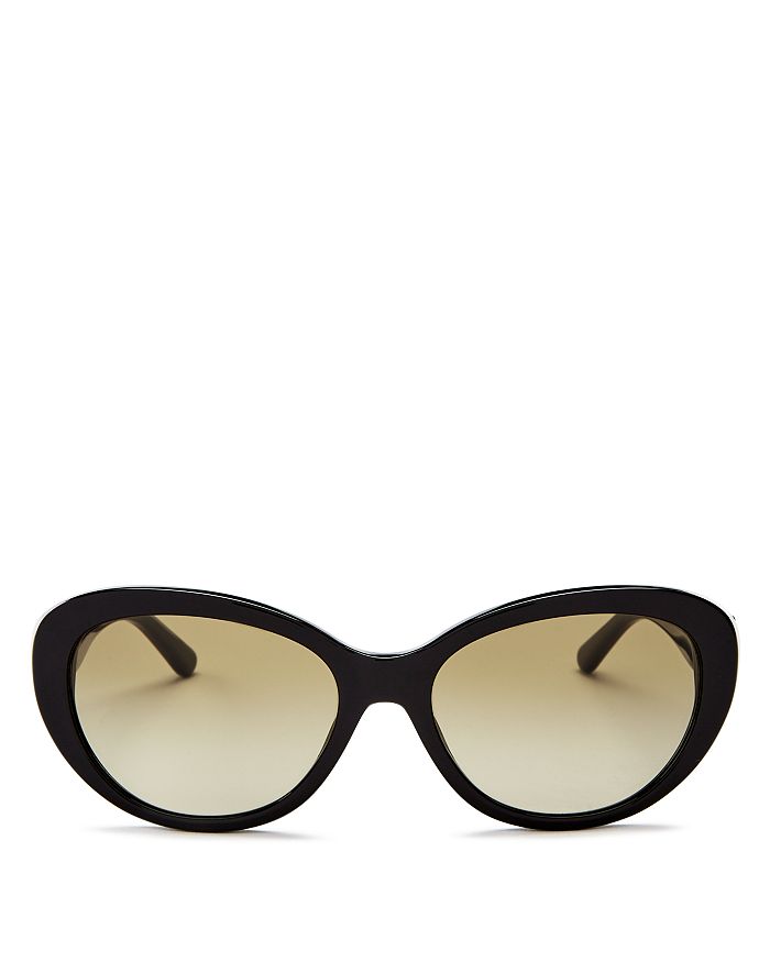 Tory Burch 56mm Gradient Cat Eye Sunglasses In Black/smoke Gradient