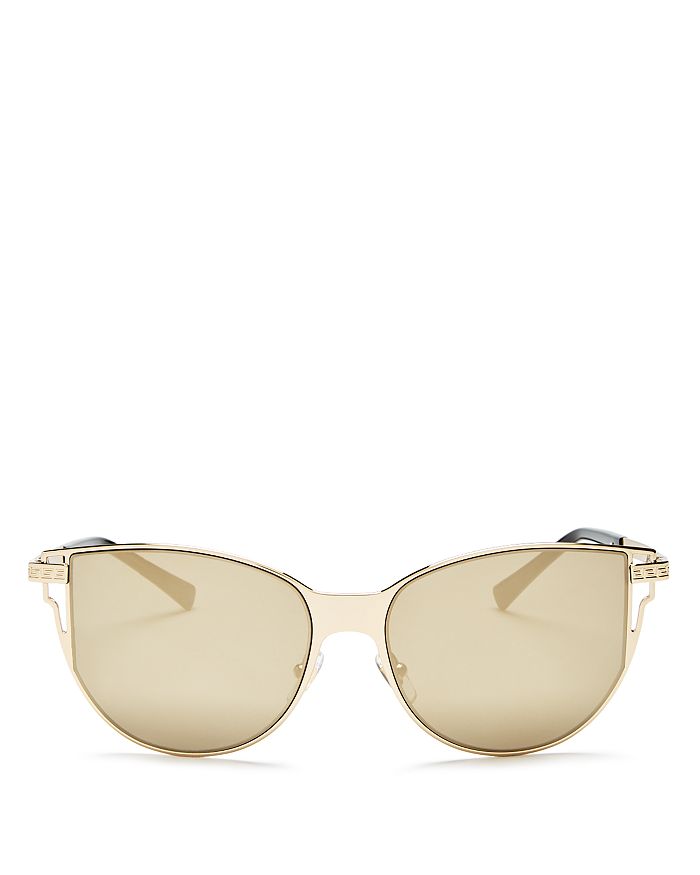 Versace Women's Square Sunglasses, 56mm In Pale Gold/light Brown Mirror