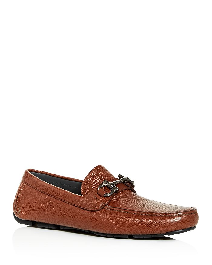 Ferragamo Men's Parigi Leather Moc-toe Drivers - Regular In Radica