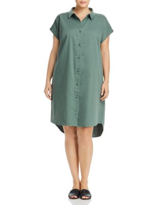Eileen Fisher Plus - Organic Cotton Shirt Dress