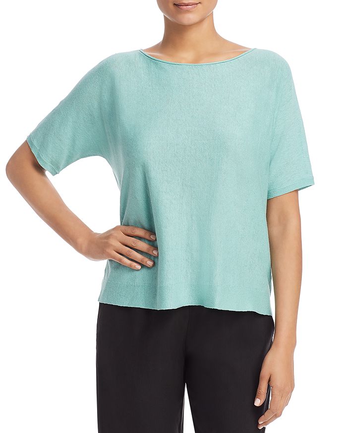 EILEEN FISHER BOAT-NECK TOP,S9CQI-W5046P