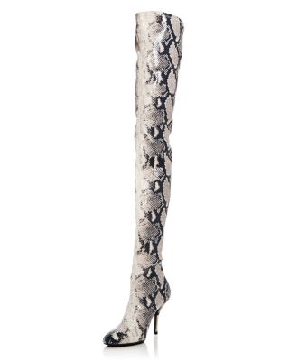 Shiloh Snake-Print Over-the-Knee Boots 