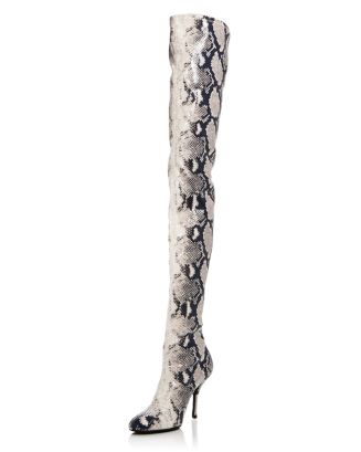 Stuart Weitzman Women's Shiloh Snake-Print Over-the-Knee Boots ...