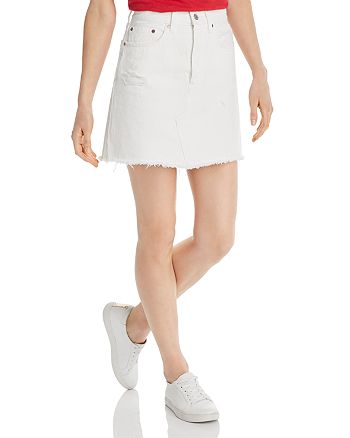 Levi's High-Rise Iconic Denim Skirt in Pearly White | Bloomingdale's