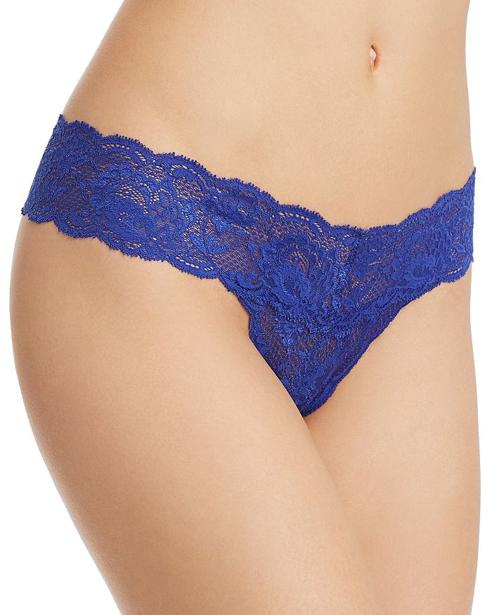 Cosabella Never Say Never Cutie Low-rise Thong In Deep Water