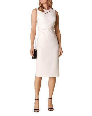 karen millen white belted dress