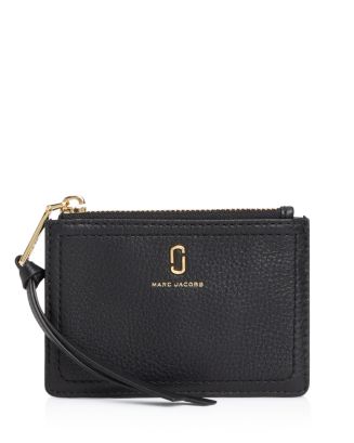 MARC JACOBS Top Zip Small Leather Wallet | Bloomingdale's