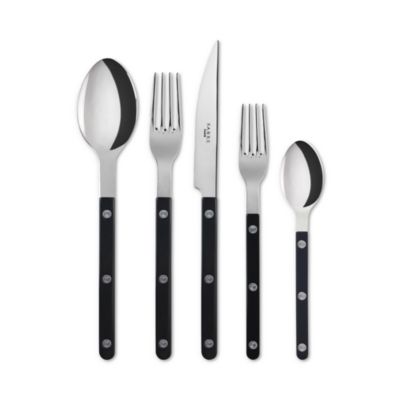 Sabre Paris Bistrot 5 Piece Flatware Set In Black