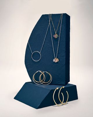 Double Hoop Earrings in 18K Gold-Plated Sterling Silver and Sterling Silver - Exclusive