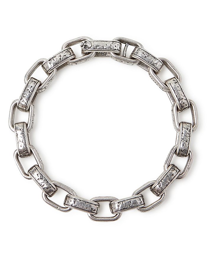 John Varvatos Collection Sterling Silver Artisan Metals Large Link Bracelet