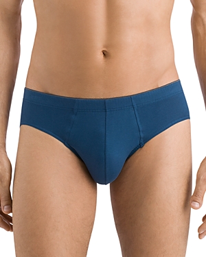Hanro Men's Cotton Superior Briefs In Dark Sea