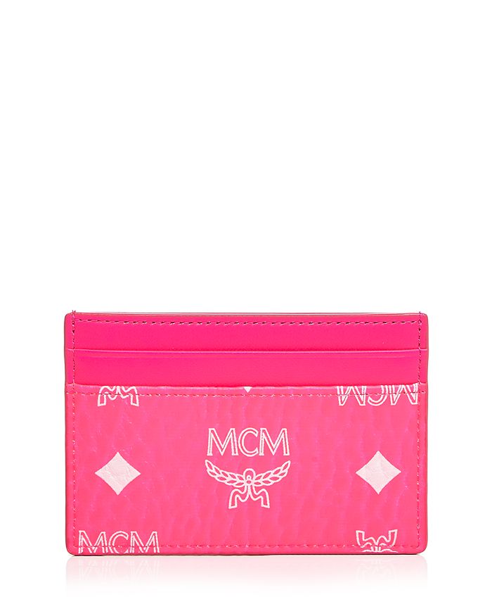 MCM VISETOS MINI NEON CARD CASE,MXA9AVI72