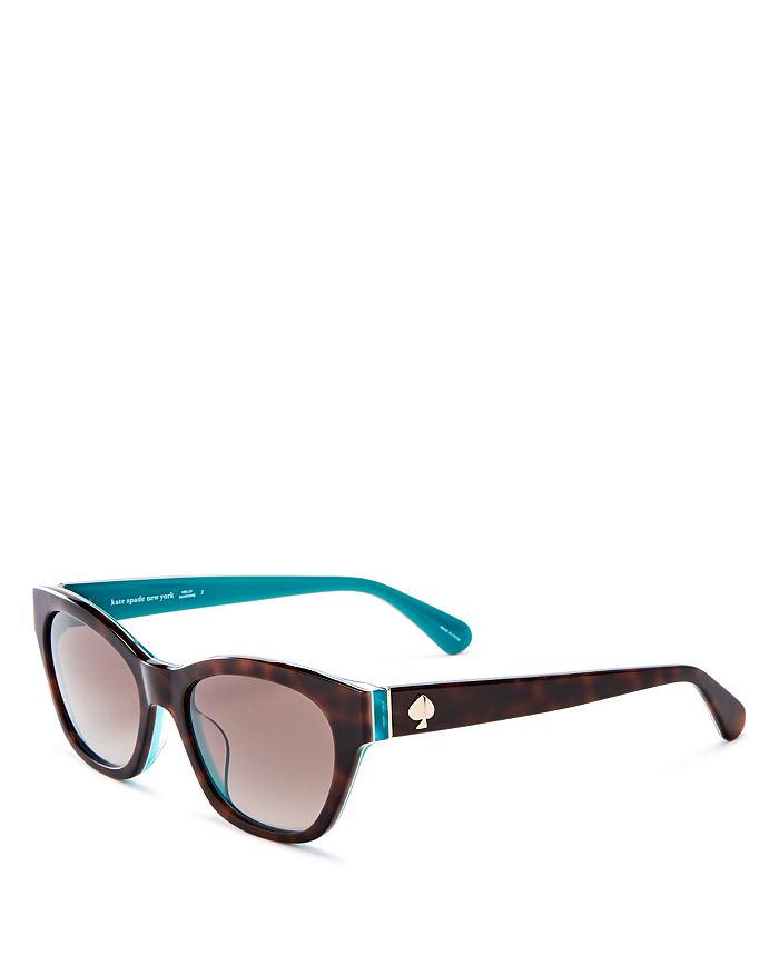 Shop Kate Spade New York Jerri Square Sunglasses, 50mm In Havana Blue/brown Gradient