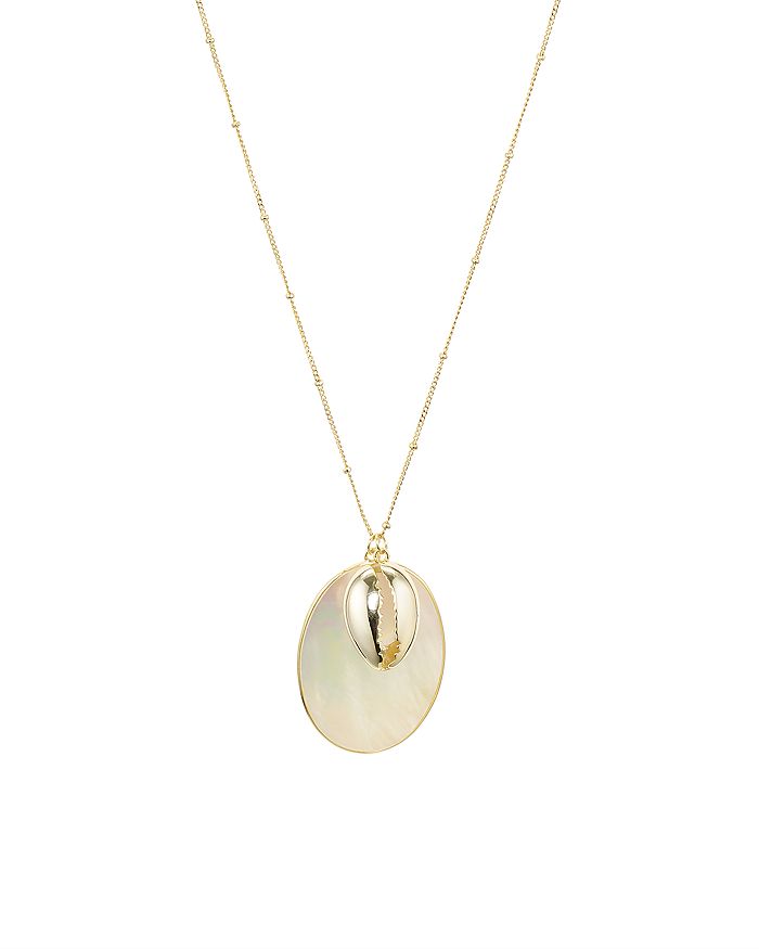 ARGENTO VIVO SEYCHELLE MOTHER-OF-PEARL PENDANT NECKLACE IN 18K GOLD-PLATED STERLING SILVER, 30,826434GMOP