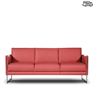 Giuseppe Nicoletti Coco Sofa - 100% Exclusive In Bull 150 Rosso Carminio/polished Stainless Steel