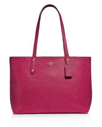 COACH Central Leather Tote | Bloomingdale's