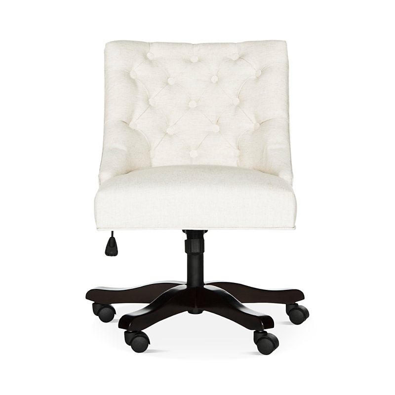 Safavieh Soho Tufted Swivel Desk Chair In Light Cream