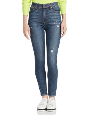 Alice + Olivia Good High-Rise Distressed Ankle Skinny Jeans In Born hotsell To Run