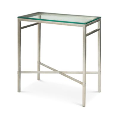 Viggo Antique Silver Glass Side Table