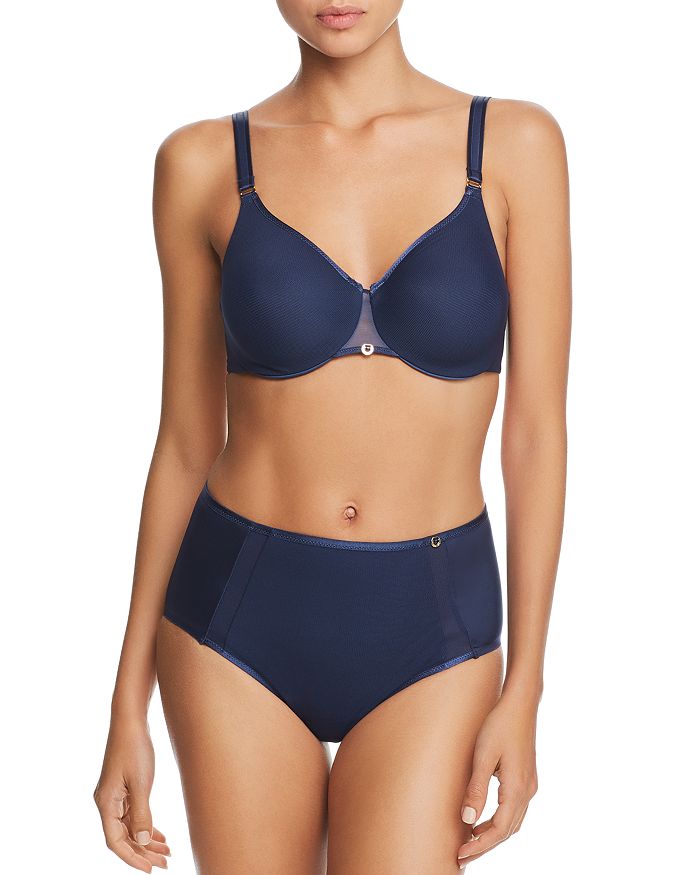 Chantelle C Magnifique Sexy Seamless Unlined Minimizer Bra In Midnight Blue