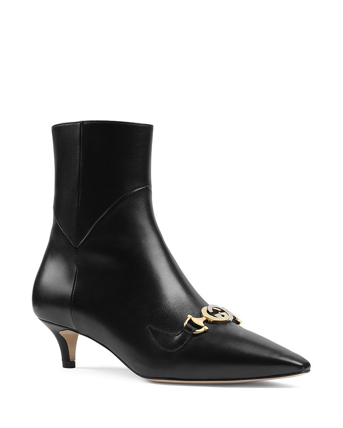 Gucci Women's Zumi Leather Ankle Boots | Bloomingdale's