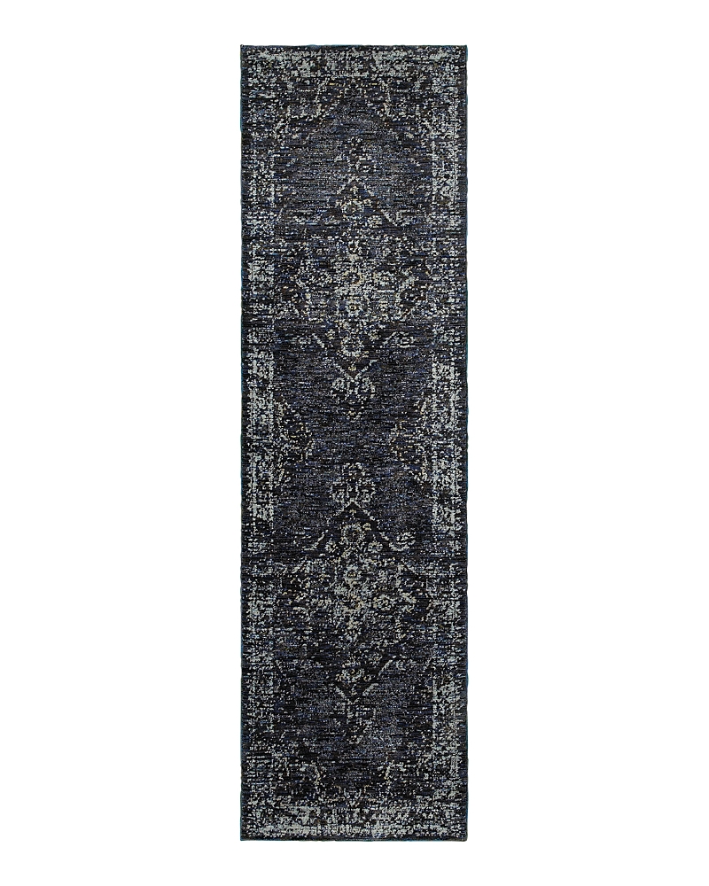 Oriental Weavers Andorra 7135 Runner Rug, 2'6 X 12' In Blue/blue